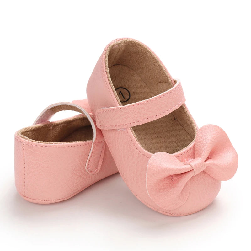 Baby Girl Casual and Comfortable Solid Color Mary Jane Shoes