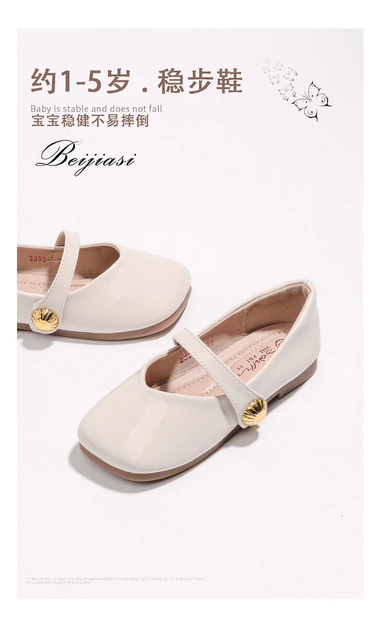 Zapatos Niña Girl Leather Shoe New Red Princess Shoes Summer Flat Sole Single Shoe Mary Jane Shoe Lolita Shoes Girl Kids Shoes