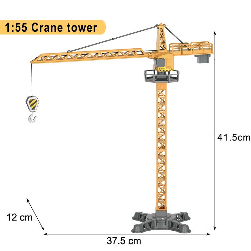 Engineering Vehicle Toys for Boys Alloy+Plastic Tractor Excavator Bulldozer Crane Truck Model Diecast Children Collection Gifts