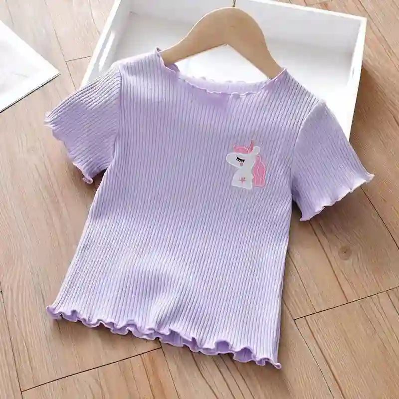Saudy Embroidered Short Sleeve Cute Top