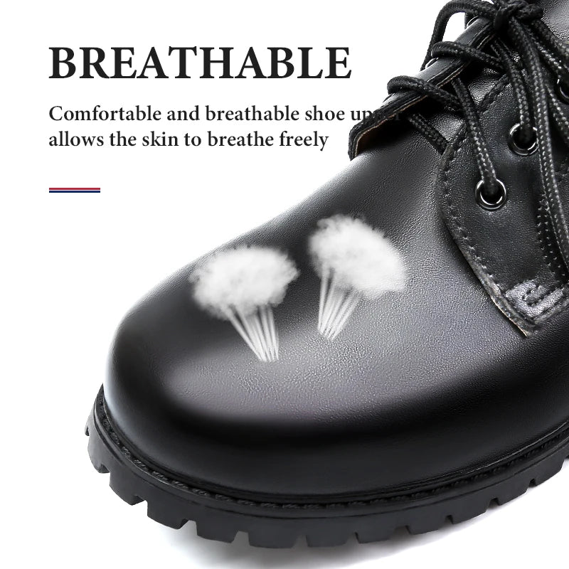 Soft Bottom School Shoes for Boys Middle School Student British Black