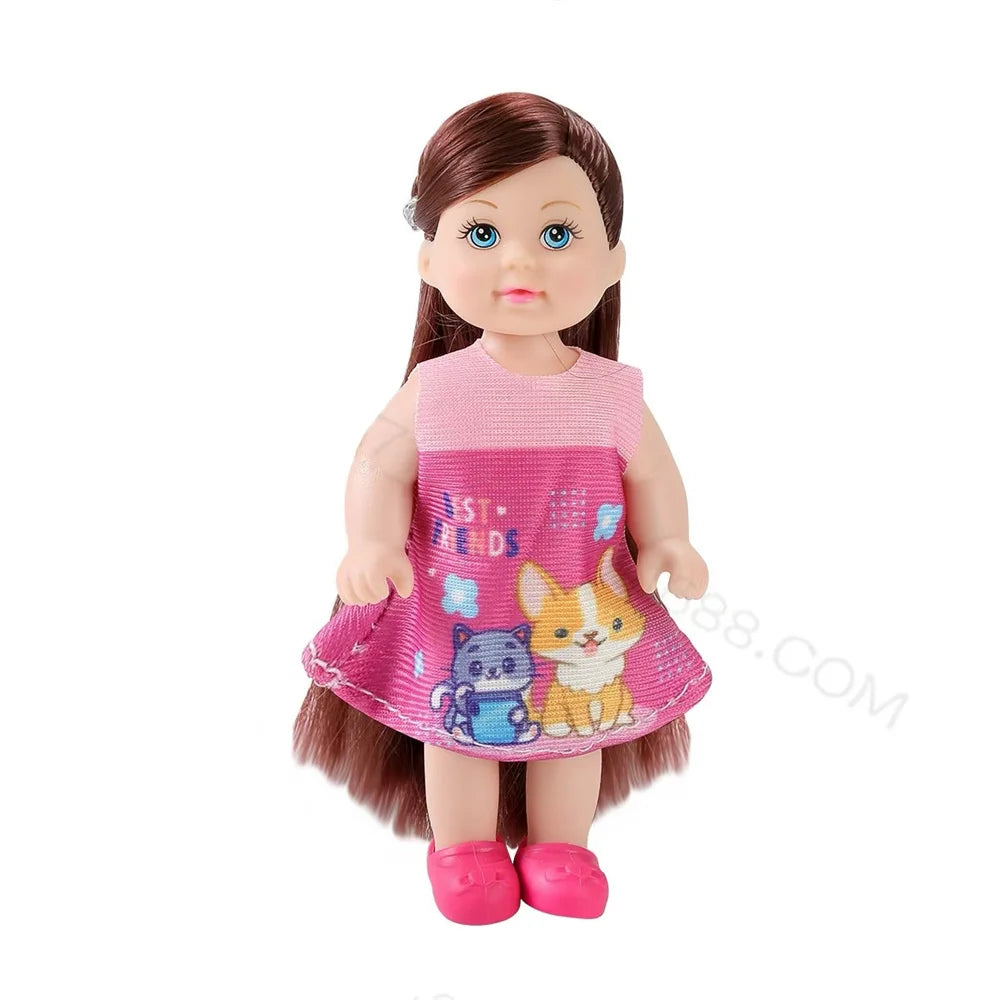 Multi style set with optional mini baby palm dolls, girl player toys, gifts
