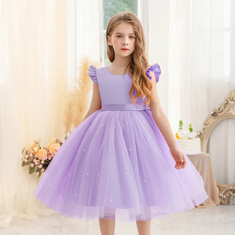 4-9 Years Old Pompadour Dress Cute Girl Dress