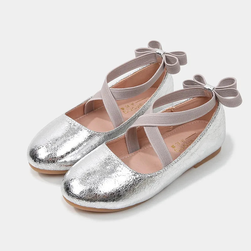 2026 New Girl Shoe Girl Christmas Shoes Party Performance Ballet Flats Slip on Boat Shoes Girl Dress Ballerina Princess Shoes