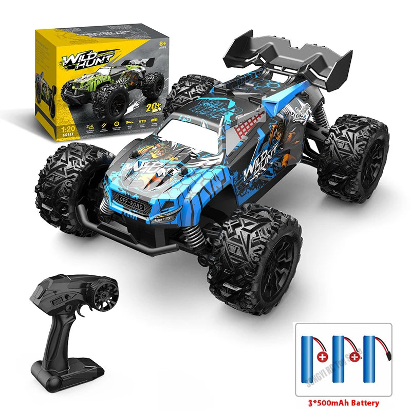 1:20 Off Road RC Car 4WD All Terrain RC Monster Truck, 2.4G High Speed with LED Light, Top Birthday Christmas Gift Toy for Boys