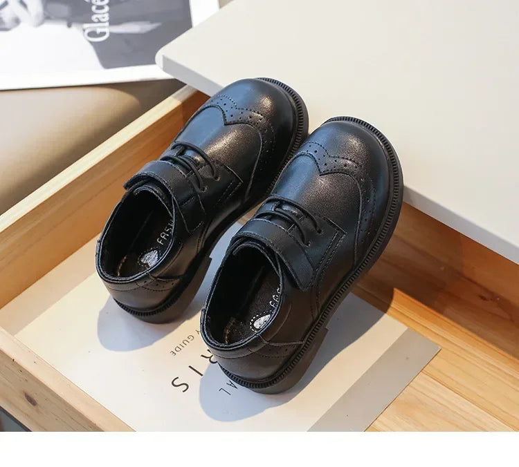 School Student Shoes for Boys Kid Spring Autumn Block New Black Boy Girl Loafer Soft Sole Kid Flats