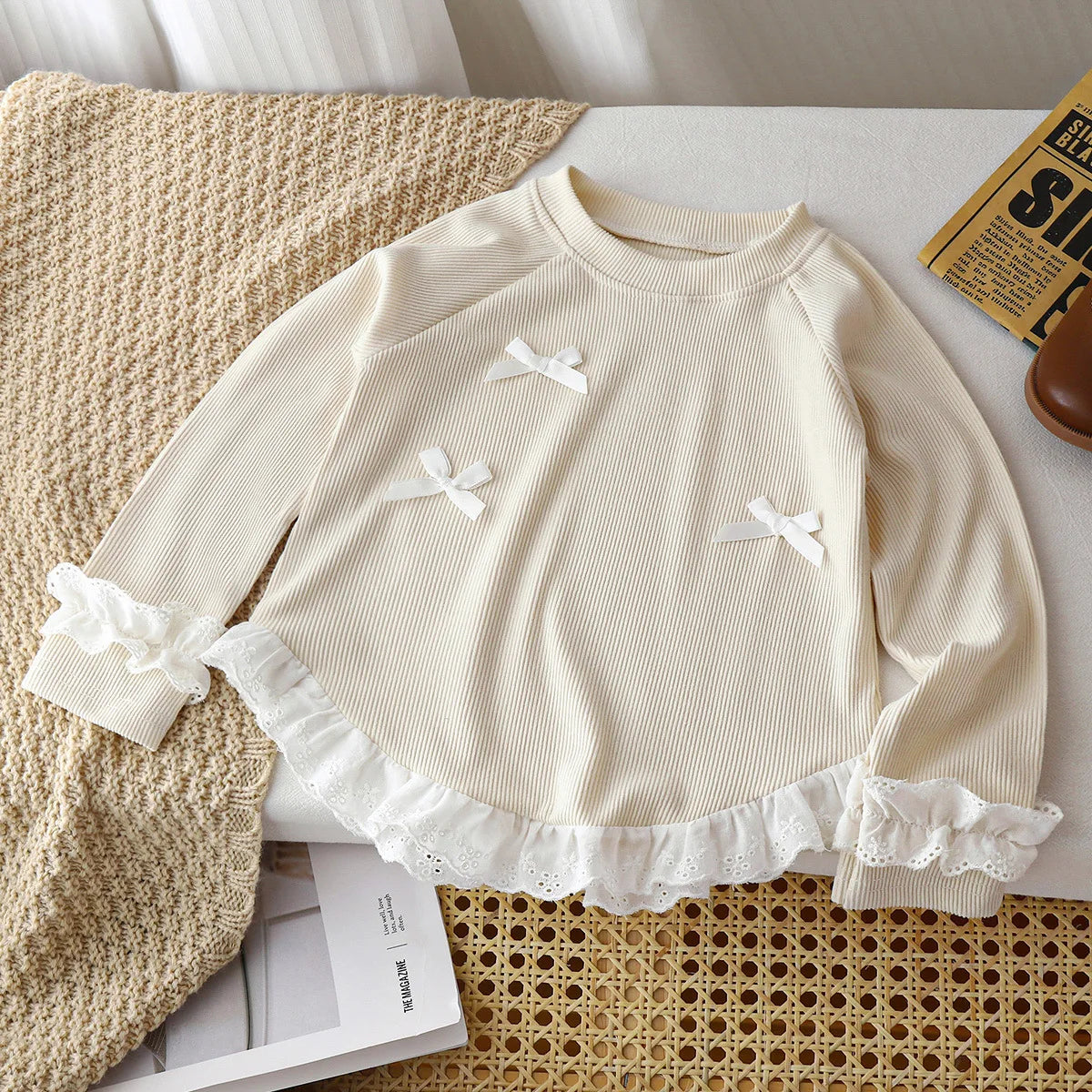 Siara Long Sleeve Lace Korean Style Top