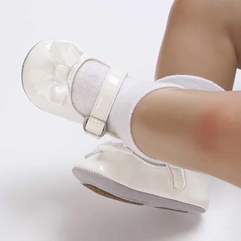 White Shoes for Baby Girl 0-18M Girl Soft Sole Princess Shoes Formal Wedding Birthday Party Toddler