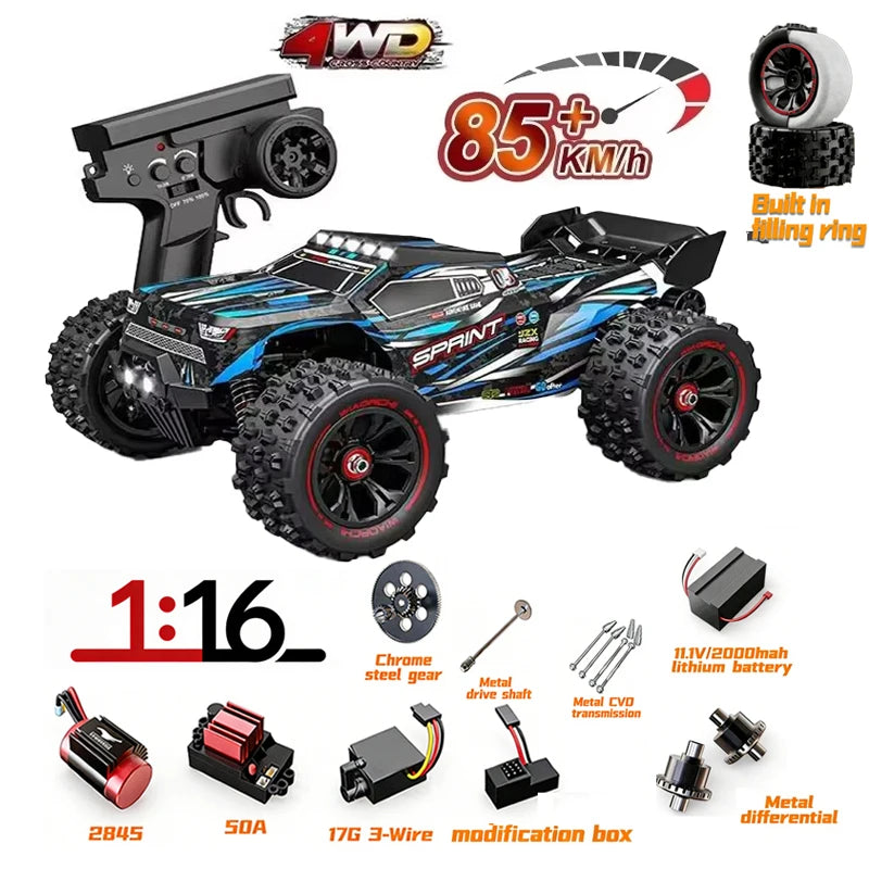 MJX Hyper TS 9522 Pro RC Car Brushless 4WD High-Speed 85km/h Remote Control Off-Road Truck with Big Wheels Easy Control Vehicle