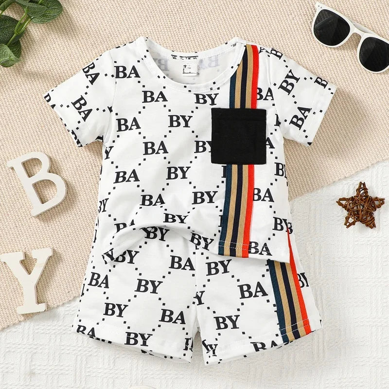 Toddler Boy Short Sleeve Outfit Set - T-shirt & Shorts