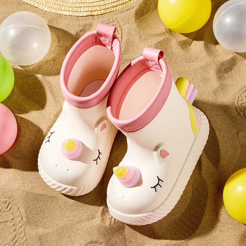 Cheerful Mario Children's rain shoes Cartoon animal Girl rain boots
