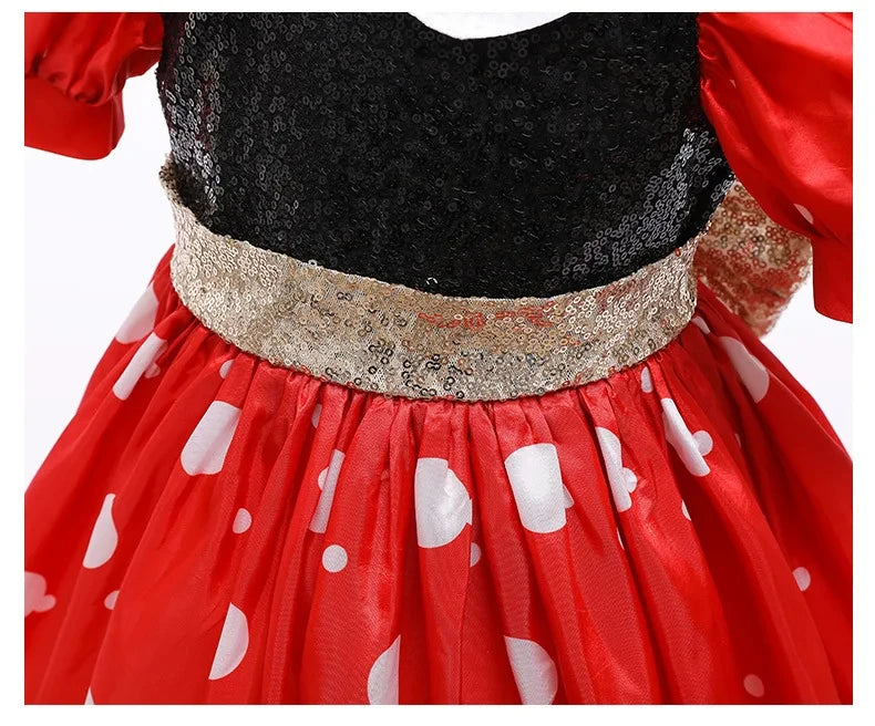 Girl Dress Cartoon Clothes Summer Costume Cosplay Princess Fancy Bow girl dress
