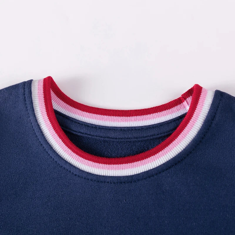 Little maven Spring Autumn Cute Cherry Towel Embroidery Baby Girls Dresses