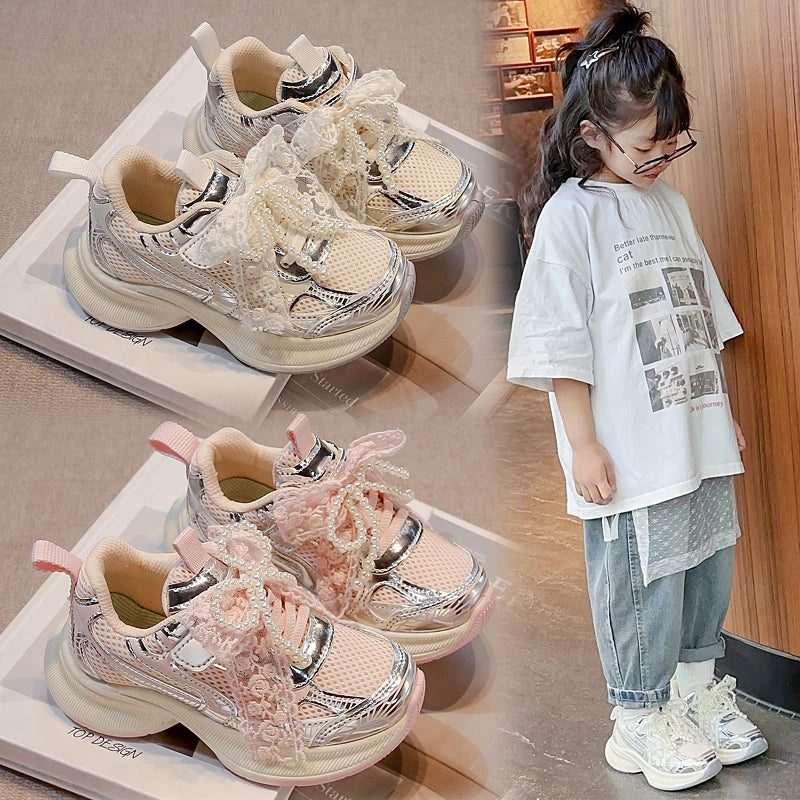 Girls' Sports Fashion Dad Shoes 2025 Spring