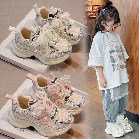 Girls' Sports Fashion Dad Shoes 2025 Spring