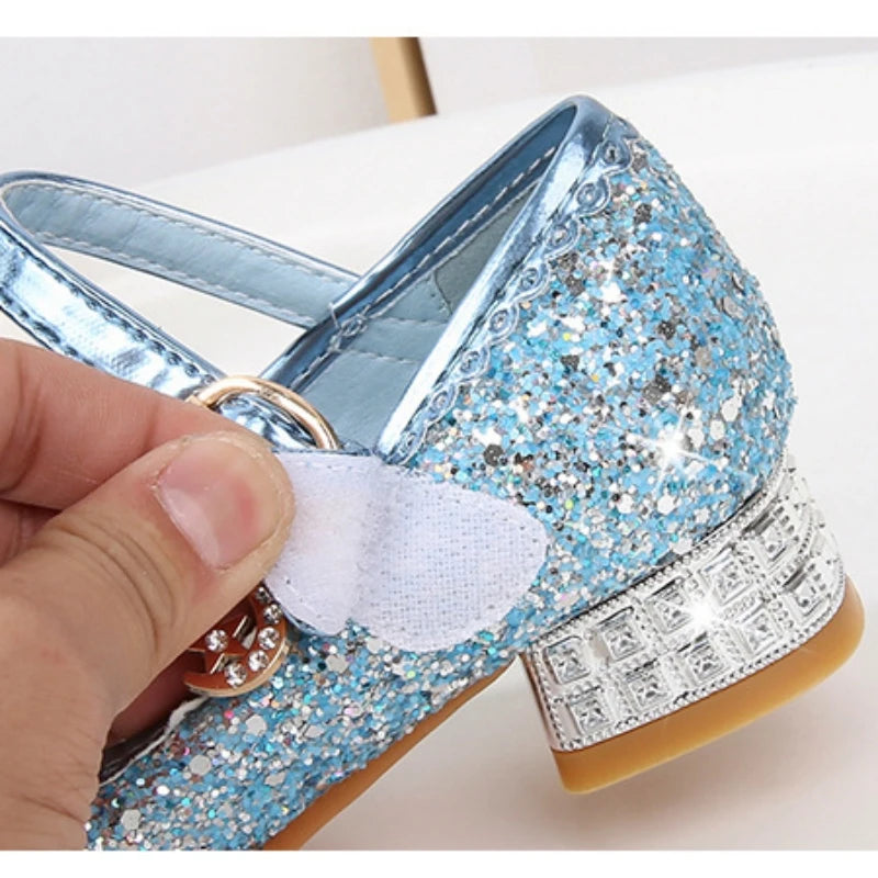 Kids'Casual Shoes Girls' Princess  Sandals Shoes Children's Children's Shoes Fashion Girls Pink Blue High Heel Shoes Size 24-36