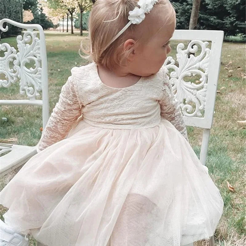 Flower Girl Dresses for Weddings Elegant Lace Long Sleeve Bridesmaid Dresses