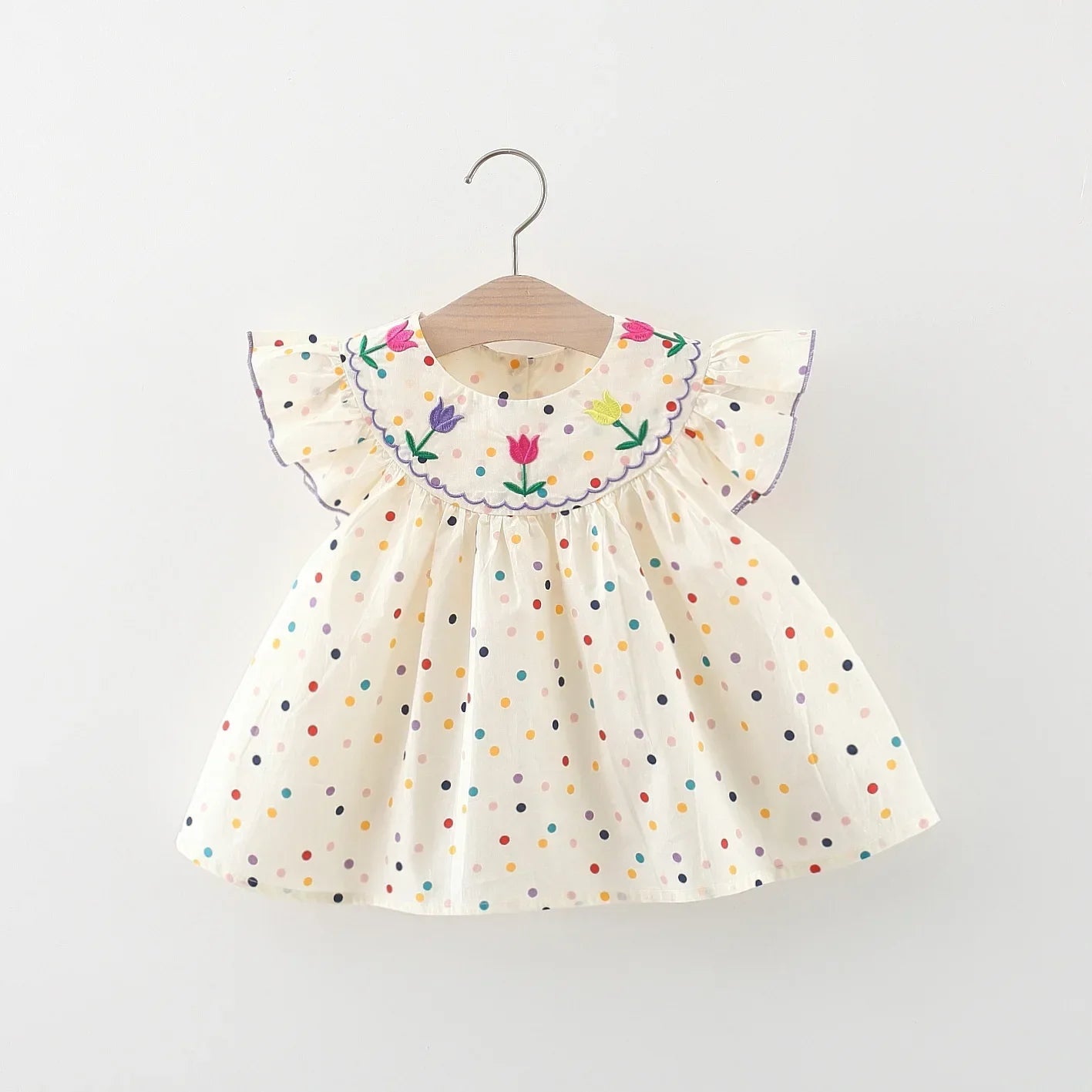 Demi Baby Girl Summer Dress with Polka Dots