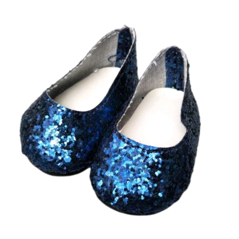 Baby Doll Shoes for 43cm Born Baby Doll Single Shoes Fits for 18" Girl Doll Sequin Shoes Accessories