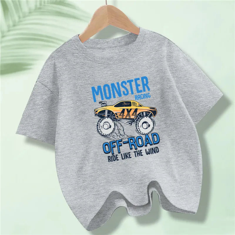 Martin Kids Cartoon Excavator Print T Shirt - GuGuTon baby store - Baby Fashion - Toddlers Outfits - Babies Outfits - Toddler Clothes - Kids Clothing - Newborn Clothes - Newborn Wear - Kids Wear - Trending Clothes - Trending Outfits - Fall Fashion - Winter Fashion - Girls Clothes - Boys Clothes - Babies Wear - Kids Accessories - KidsWear - Summer Clothes - Summer Fashion - Summer Trend - Falls Sweaters - Tops - Bottom - Jeans - Blouse - Dresses - Newborn Dresses - Toys