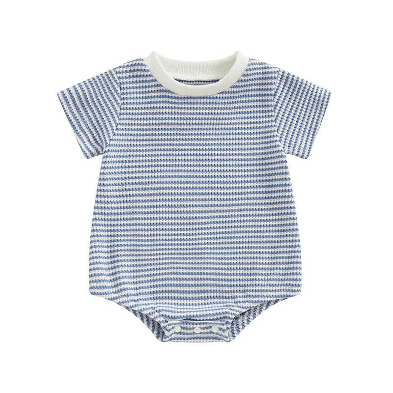 Darlin Baby Boy Summer Romper Colors Solid Striped Waffle - GuGuTon baby store - Baby Fashion - Toddlers Outfits - Babies Outfits - Toddler Clothes - Kids Clothing - Newborn Clothes - Newborn Wear - Kids Wear - Trending Clothes - Trending Outfits - Fall Fashion - Winter Fashion - Girls Clothes - Boys Clothes - Babies Wear - Kids Accessories - KidsWear - Summer Clothes - Summer Fashion - Summer Trend - Falls Sweaters - Tops - Bottom - Jeans - Blouse - Dresses - Newborn Dresses - Toys