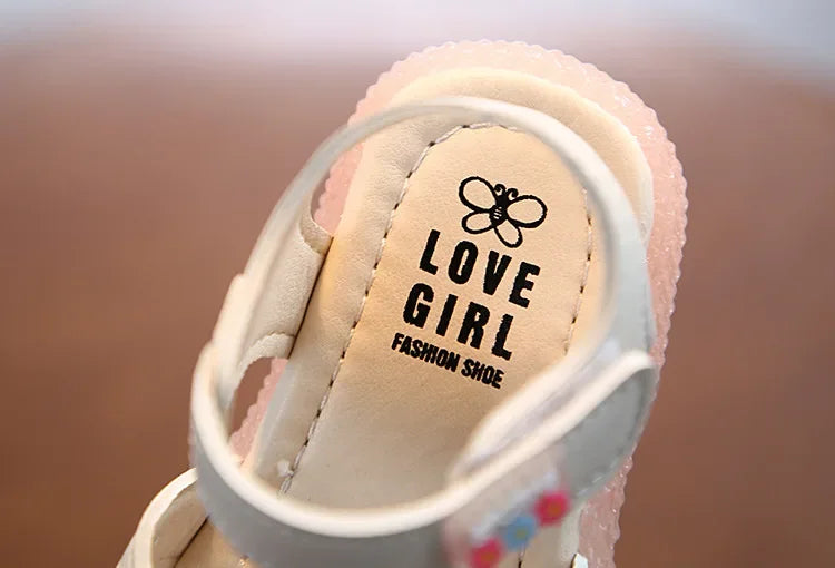 SHOE SIZE 15-25 Girls Sandal Summer Flowers Sweet Soft Children's Beach Shoes Toddler Girls Sandals Orthopedic Princess Fashion