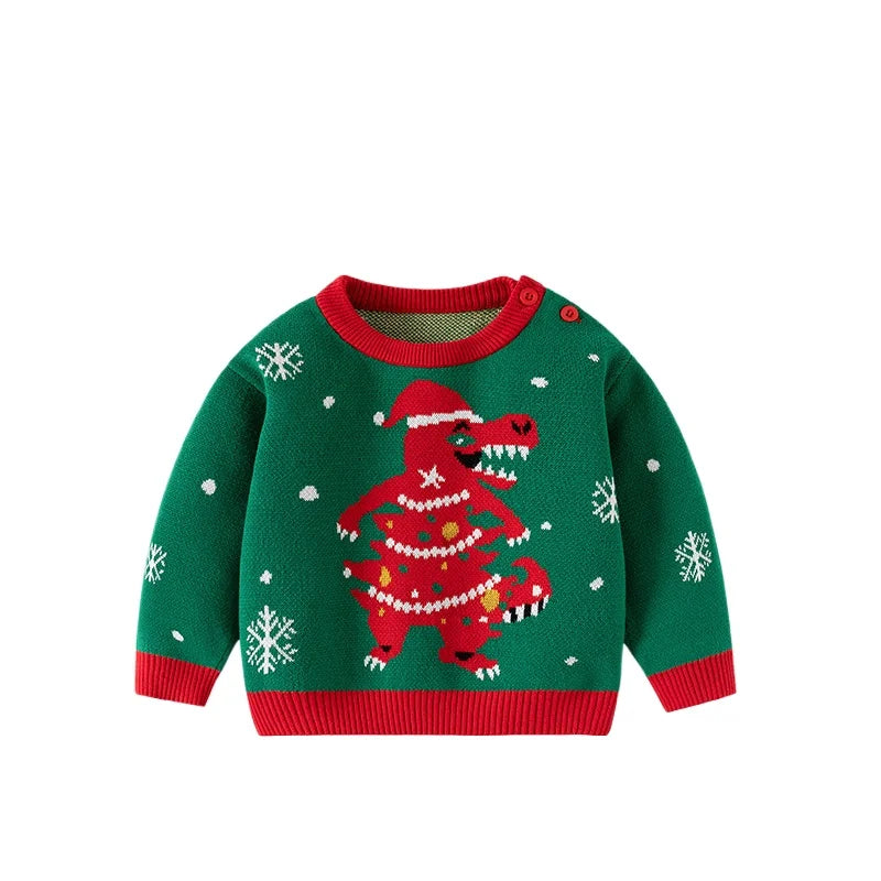 Juan Christmas Dinosaur Tree Toddler Sweaters