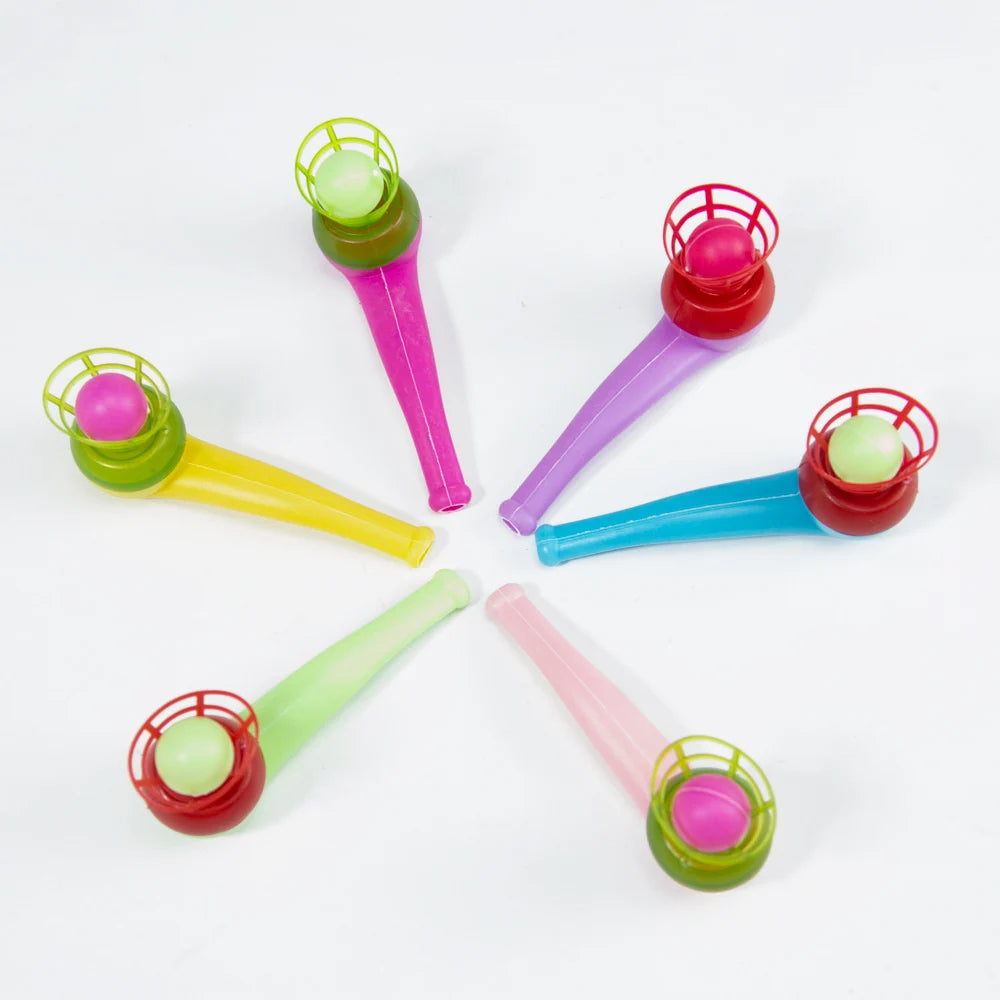 3pcs Plastic Pipe Blowing Ball Toys Outdoor Games Balance Training Toys Learning Toys
