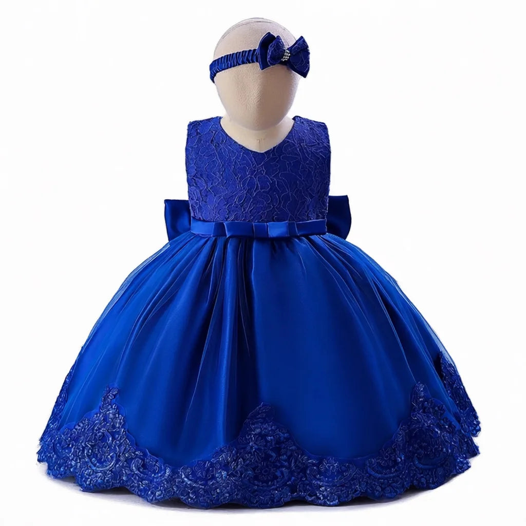 Baby Girl Dress, Little Princess Lace Color-block Baby First Year Old Summer Baby Dress