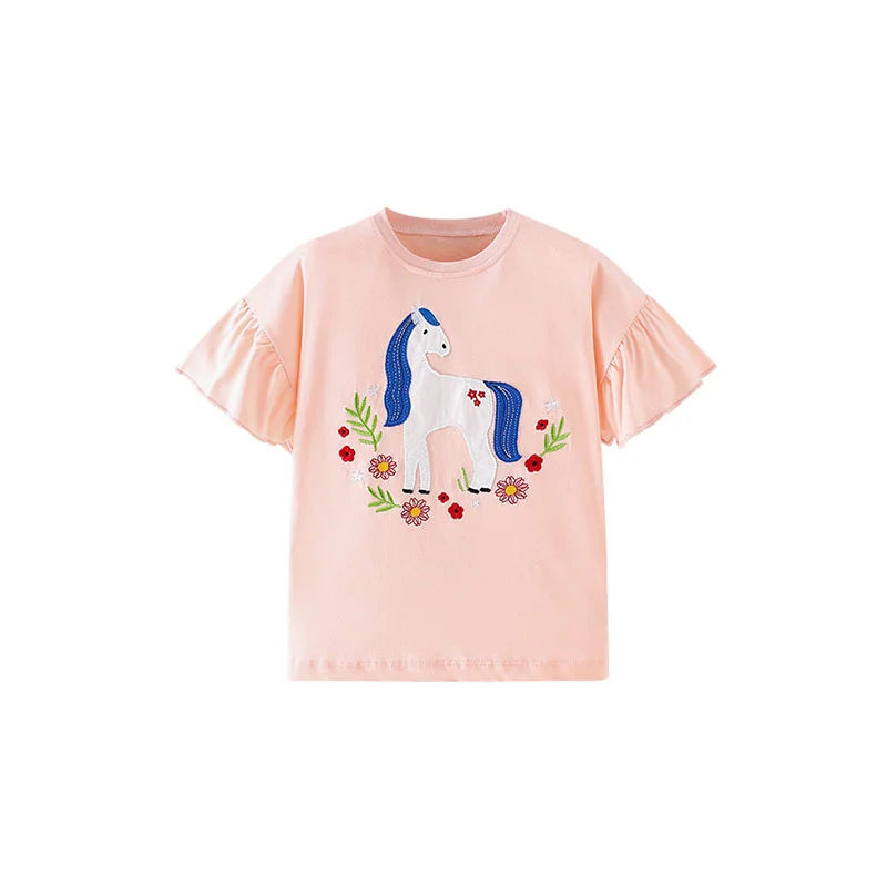 Mia New Arrival Ice Cream Embroidery Hot Selling Cotton Summer Girls