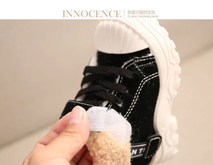 Lucas Warm Boots Winter New Boys Plus Thicken Velvet Cotton Shoes Waterproof