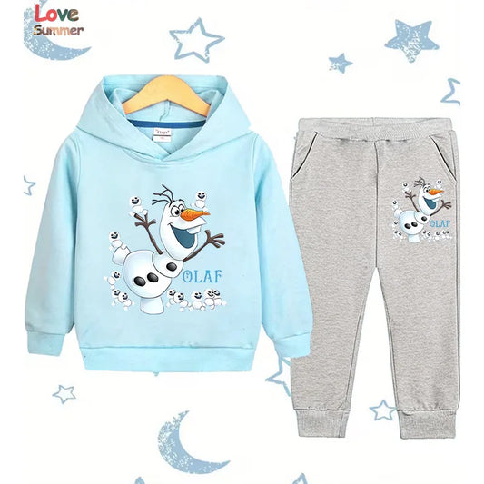 Frozen Olaf Hoodie Sweatpants Set Children Pullover Pants