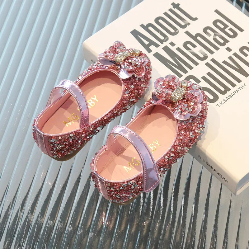 Girls Diamond Princess Shoe2026 Spring Autumn Korean Edition