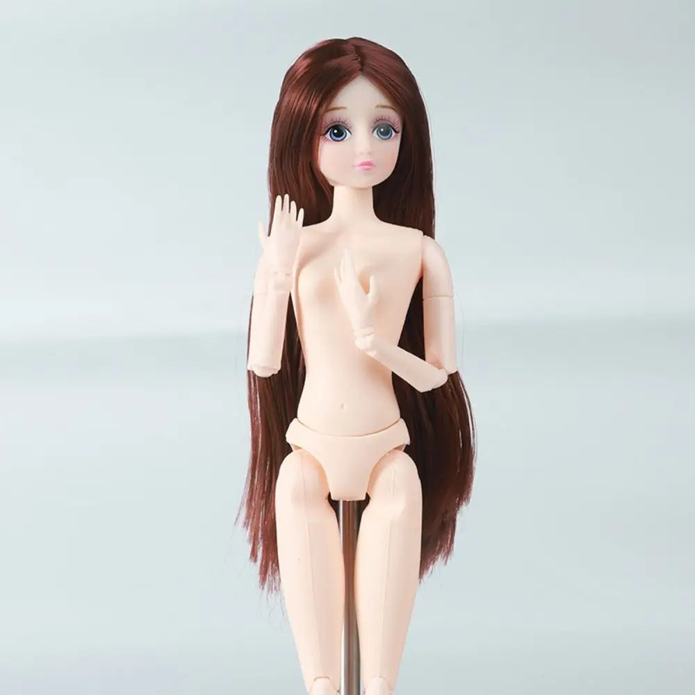 30cm Doll Toys for Girls Movable Joint 1/6 BJD Dolls Body Make-up 3D Eyes Princess Doll with Hair Plastic DIY Girl Toy