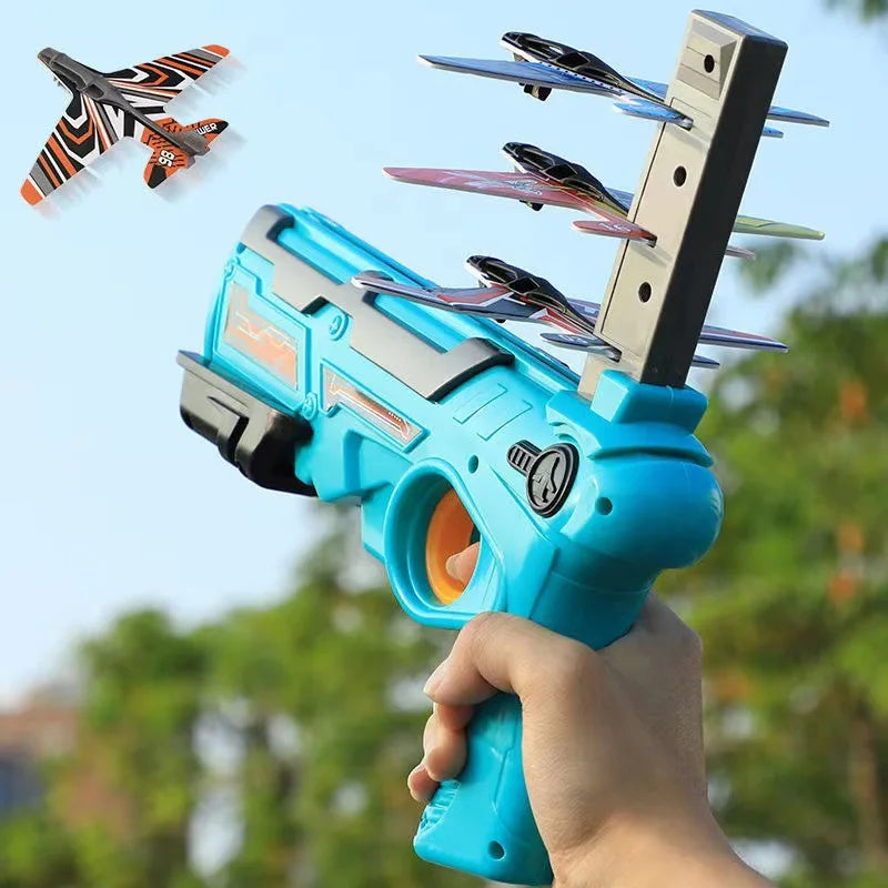 Children's Toys Airplane Launcher Children's Fun Foam Airplane  Sports Flying Toy