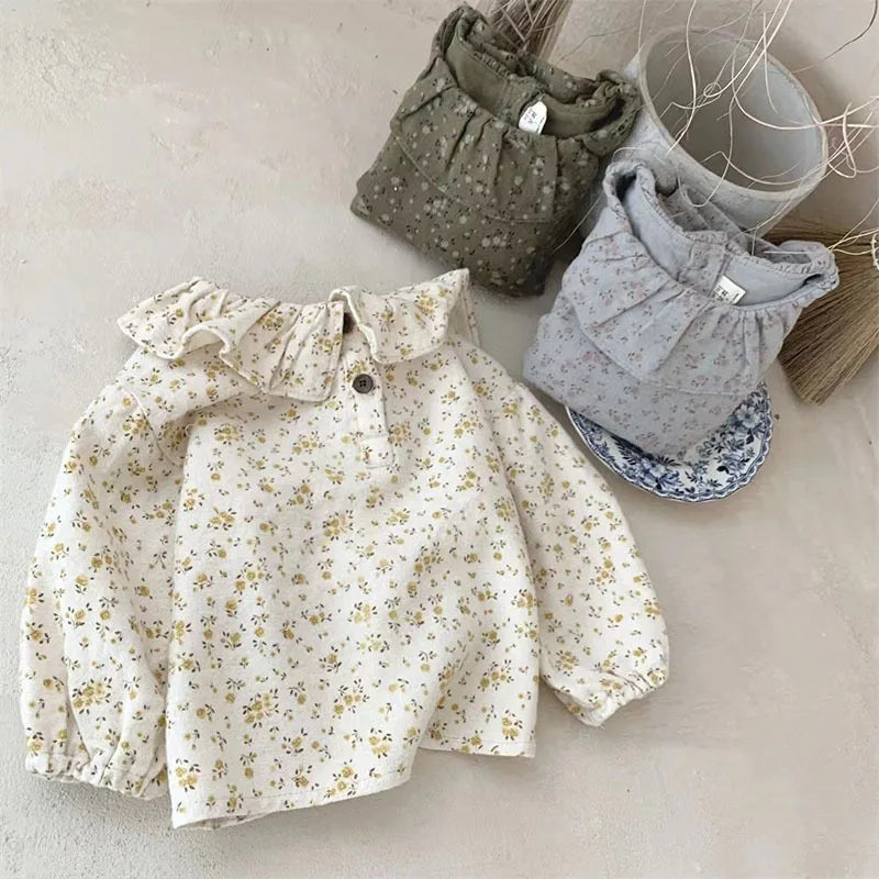 Victoria Cute Ruffles Collar Long Sleeve Top