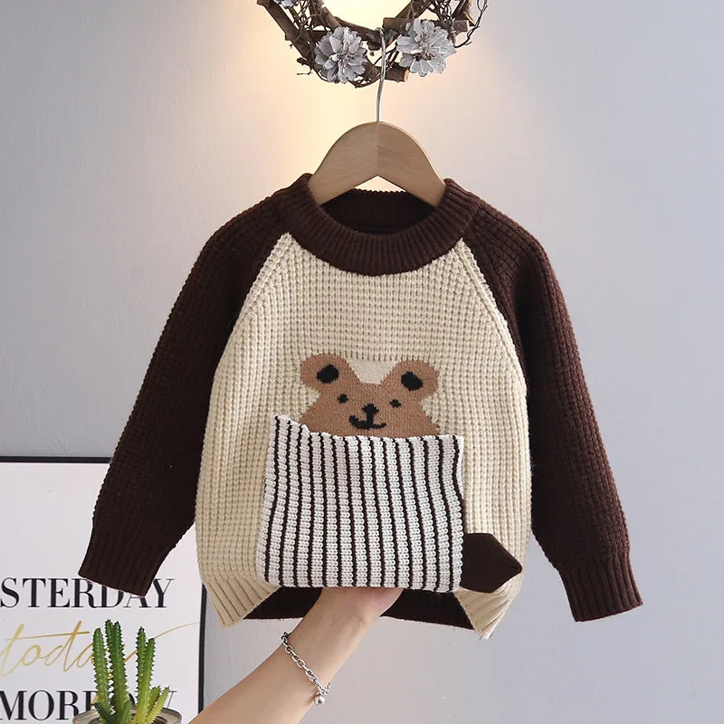 Aldo Autumn Winter Loose Children's Knit Sweater - GuGuTon baby store - Baby Fashion - Toddlers Outfits - Babies Outfits - Toddler Clothes - Kids Clothing - Newborn Clothes - Newborn Wear - Kids Wear - Trending Clothes - Trending Outfits - Fall Fashion - Winter Fashion - Girls Clothes - Boys Clothes - Babies Wear - Kids Accessories - KidsWear - Summer Clothes - Summer Fashion - Summer Trend - Falls Sweaters - Tops - Bottom - Jeans - Blouse - Dresses - Newborn Dresses - Toys