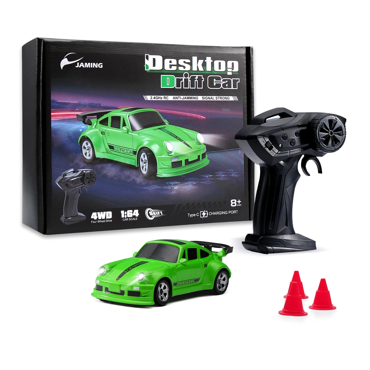 1:64 4WD RC Drift Car 2.4G High speed Remote Control Racing Mini Car  Full proportions Desk Competition Toy Boy Ideal Gift