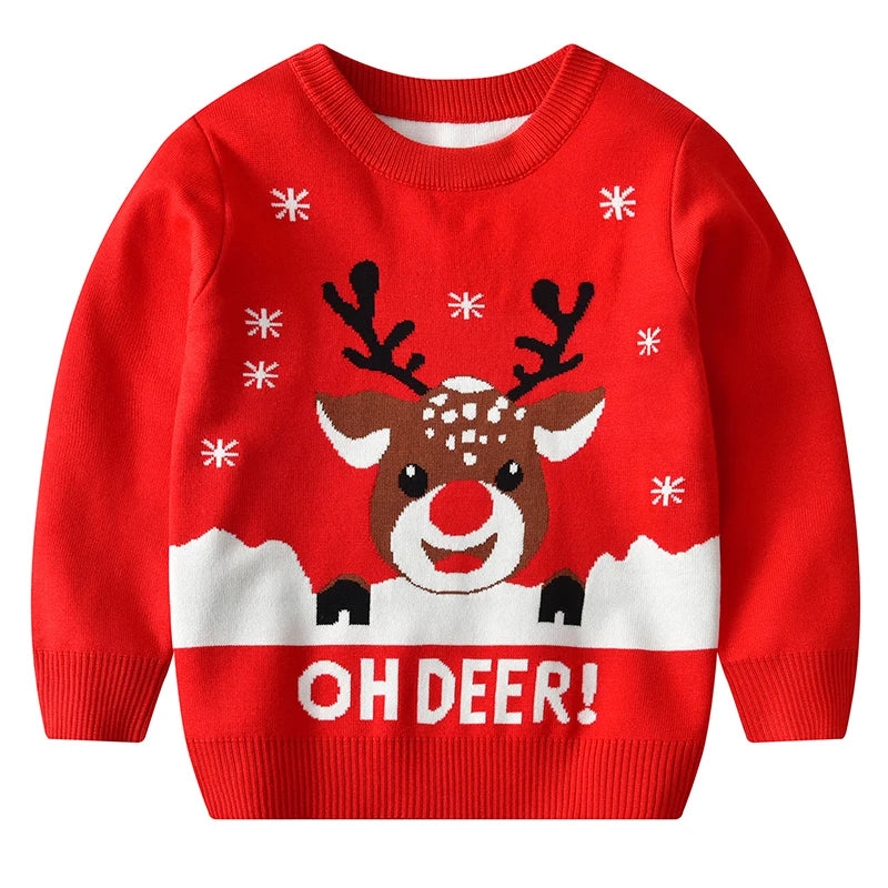 Roy Winter Santa Claus Pullover Knitted Sweater - GuGuTon baby store - Baby Fashion - Toddlers Outfits - Babies Outfits - Toddler Clothes - Kids Clothing - Newborn Clothes - Newborn Wear - Kids Wear - Trending Clothes - Trending Outfits - Fall Fashion - Winter Fashion - Girls Clothes - Boys Clothes - Babies Wear - Kids Accessories - KidsWear - Summer Clothes - Summer Fashion - Summer Trend - Falls Sweaters - Tops - Bottom - Jeans - Blouse - Dresses - Newborn Dresses - Toys