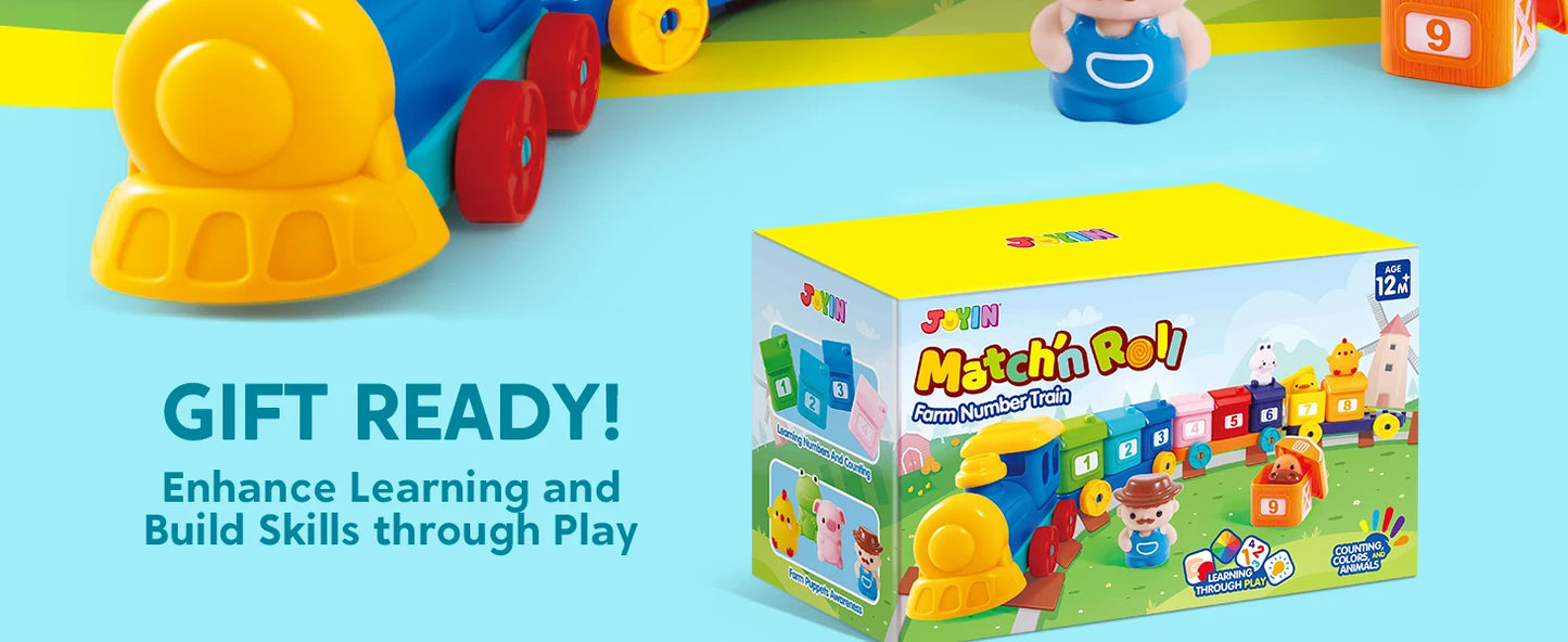 JOYFY Learning Farm Train Counting Matching & Sorting Montessori