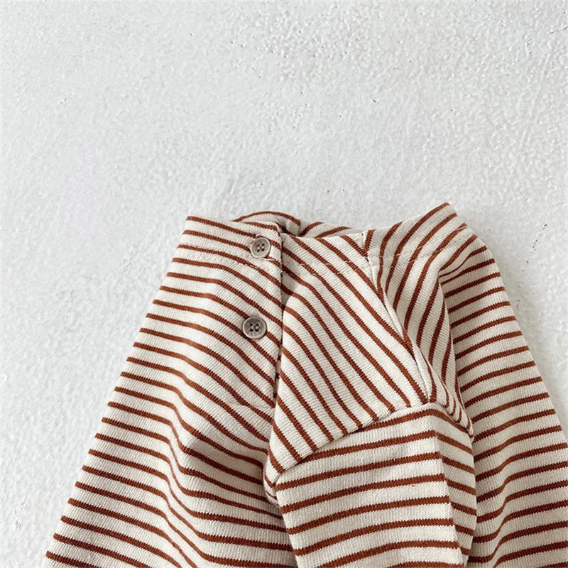 Awilda Baby Cotton Long Sleeve Striped Top