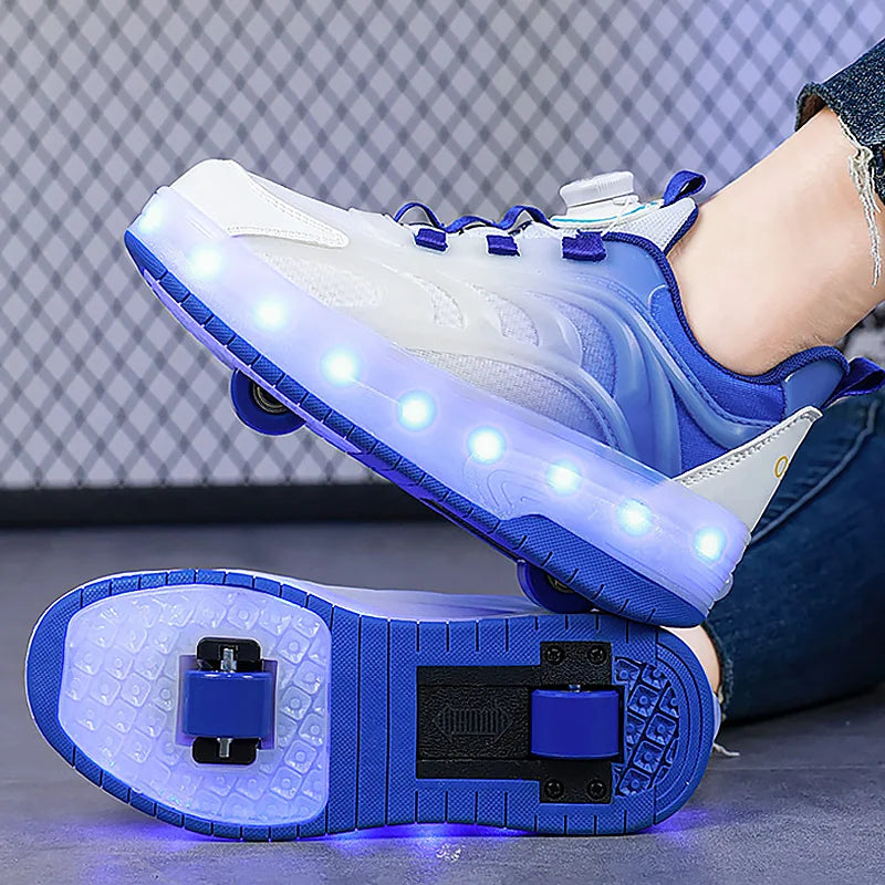 2 Wheels Children's Led Light Roller Skate Shoes