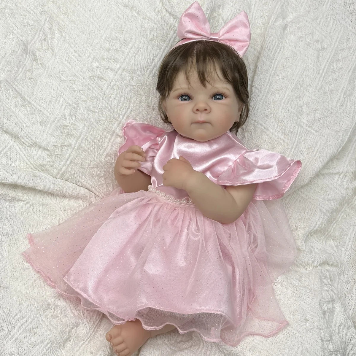 BZDOLL 19 Inch 48CM Full Vinyl Lovely Reborn Baby Doll, Handmade Birthday Gift, Collectibles Play House Toy