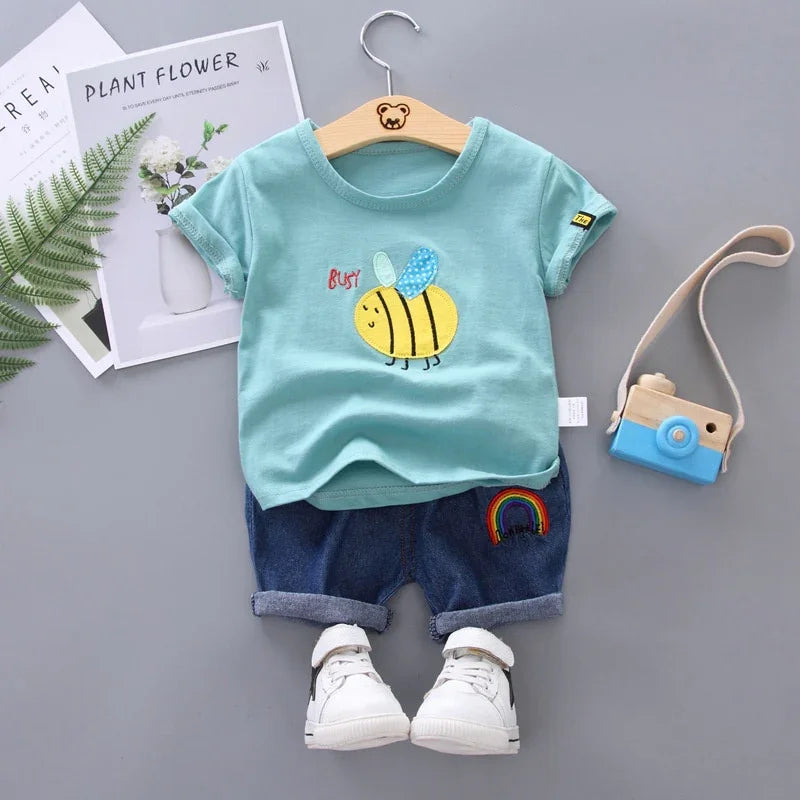 pedro Children Fashion Clothing Baby Cartoon Two Piece Set - GuGuTon baby store - Baby Fashion - Toddlers Outfits - Babies Outfits - Toddler Clothes - Kids Clothing - Newborn Clothes - Newborn Wear - Kids Wear - Trending Clothes - Trending Outfits - Fall Fashion - Winter Fashion - Girls Clothes - Boys Clothes - Babies Wear - Kids Accessories - KidsWear - Summer Clothes - Summer Fashion - Summer Trend - Falls Sweaters - Tops - Bottom - Jeans - Blouse - Dresses - Newborn Dresses - Toys