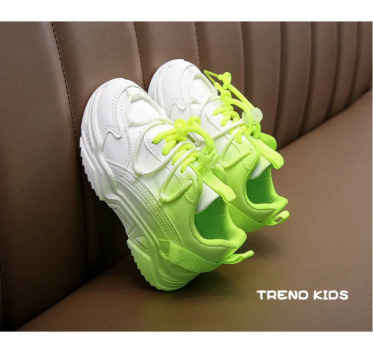 Girls Gradient Design Shoes Children Platform Sneakers Casual 4-12 Years Autumn Kids Chunky Running Sports Tennis Shoes for Girl