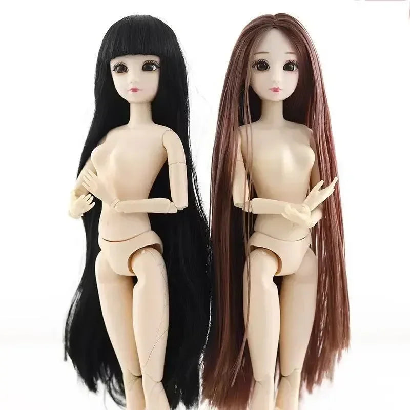 30cm Bjd Doll 12 Moveable Joints 1/6 Girl's Dress 3D Eyes Toy with Clothes Shoes Kids Toys for Girl Children Gift doll