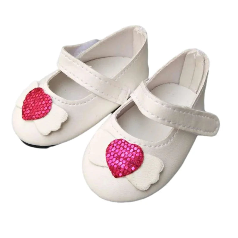 Baby Doll Shoes for 43cm Born Baby Doll Single Shoes Fits for 18" Girl Doll Sequin Shoes Accessories