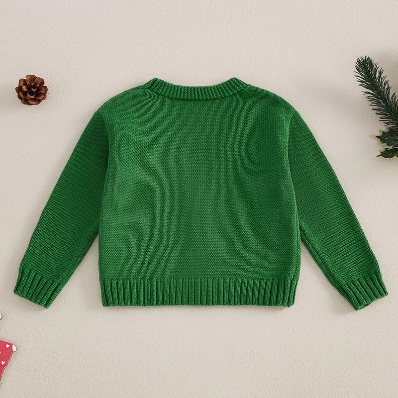 Stiven Gingerbread Man Print Winter Sweater
