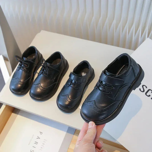 School Student Shoes for Boys Kid Spring Autumn Block New Black Boy Girl Loafer Soft Sole Kid Flats