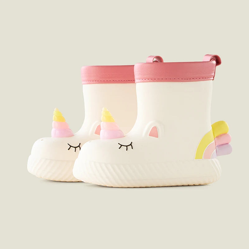 Cheerful Mario Children's rain shoes Cartoon animal Girl rain boots